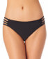 Фото #2 товара California Waves 284796 Juniors' Strappy-Side Bikini Bottoms Swimsuit, Size SM