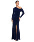 Women's Off-One-Shoulder Beaded-Cuff Gown