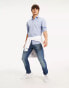 Tommy Jeans slim fit stretch shirt in blue