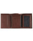 ფოტო #6 პროდუქტის Men's Leather RFID Extra-Capacity Trifold