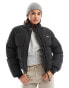 Superdry Sports puffer cropped jacket in black