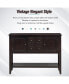 Фото #4 товара Vintage Cambridge Console Table with Ample Storage