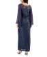 Women's Sequined-Lace V-Neck Maxi Dress