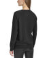 Фото #2 товара Women's Side-Zip Crewneck Pullover Top