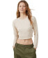 Women's Everfine Cable Crew Neck Pullover Top