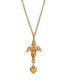 Фото #1 товара Symbols of Faith 14K Gold-Dipped Crystal Angel Heart Necklace