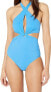 Фото #1 товара Kate Spade New York Womens 236255 Knotted Halter One-Piece Swimsuit Size S