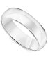 ფოტო #1 პროდუქტის Men's Polished Comfort Fit Wedding Band in Platinum