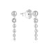 Fashion silver earrings with zircons AGUP1122L