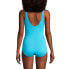 Women's Long Chlorine Resistant Soft Cup Tugless Sporty One Piece Swimsuit