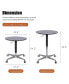 Фото #5 товара Adjustable 360 Swivel Coffee Table with Aluminum Base