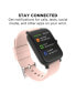 Unisex Blush Silicone Strap Smartwatch 37.5mm