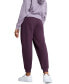 Фото #8 товара Women's Embroidered-Logo High-Waist Fleece Sweatpant Jogger