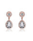 ფოტო #1 პროდუქტის Sterling Silver Cubic Zirconia Pear Drop Earrings