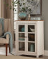Фото #2 товара Savannah Pie Safe Cabinet, Ivory with Natural Wood Top