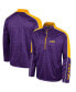 Фото #1 товара Men's Purple LSU Tigers Marled Half-Zip Jacket