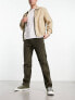 River Island relaxed cord trousers in khaki