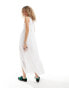 Daisy Street relaxed boho maxi dress in white broiderie Белый, DE 42 - фото #4