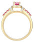 Ruby (3/4 ct. t.w.) & Diamond (1/10 ct. t.w.) Ring in 14k Gold-Plated Sterling Silver