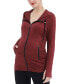 ფოტო #2 პროდუქტის Maternity Essential Ruched Hooded Active Jacket