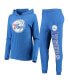 ფოტო #2 პროდუქტის Women's Royal Philadelphia 76ers Hoodie and Pants Sleep Set