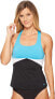 Фото #1 товара Nike Women's 242946 Cross Back Bikini Top Light Blue Fury Swimwear Size S