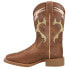 Фото #3 товара Justin Boots Stampede TooledInlay Embroidered Square Toe Cowboy Mens Brown SE7