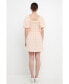 ფოტო #4 პროდუქტის Women's Plaid Smocked Mini Dress