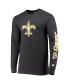 ფოტო #1 პროდუქტის Men's Heathered Charcoal New Orleans Saints Halftime Long Sleeve T-shirt