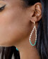 ფოტო #2 პროდუქტის Turquoise and Imitation Pearl Beaded Oval Earrings