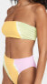LSpace 278522 Women's Beach Wave Bikini Top, Diagonal Sunburst, Yellow, Print, M