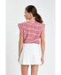 Women's Stripe Sleeveless T-shirt