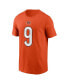 Фото #3 товара Men's Joe Burrow Orange Cincinnati Bengals Player Name and Number T-shirt