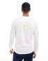 Lee sunrise logo back print long sleeve t-shirt in ecru Белый, M - фото #1