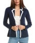 Фото #1 товара Forte Cashmere Tipped Cashmere-Blend Blazer Women's