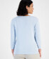 ფოტო #2 პროდუქტის Petite Cotton Knit Henley 3/4-Sleeve Top, Created for Macy's