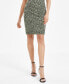 Фото #3 товара Women's Printed Pull-On Pencil Skirt