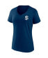 Women's Deep Sea Blue Seattle Kraken Team Mother's Day V-Neck T-shirt