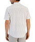 Фото #2 товара Men's Geometric Stretch Button-Up Short-Sleeve Shirt, Created for Macy's