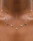 ფოტო #2 პროდუქტის Cultured Freshwater Pearl (4mm) & Diamond Accent Star Dangle 17" Collar Necklace in Sterling Silver