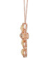 Фото #2 товара Neopolitan Opal (5/8 ct. t.w.) & Diamond (1/4 ct. t.w.) Cross 18" Pendant Necklace in 14k Rose Gold