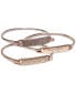 Rose Gold-Tone 3-Pc. Set Plate and Wire Bangle Bracelets