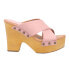 Dingo Driftwood Studded Platform Womens Pink Casual Sandals DI849-650