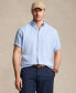 Фото #1 товара Men's Relaxed-Fit Solid Button-Down Linen Shirt