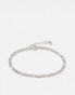 Фото #3 товара ASOS DESIGN waterproof stainless steel figaro chain bracelet in silver tone