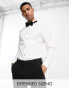 Фото #2 товара ASOS DESIGN Premium easy iron slim sateen formal shirt with bib and wing collar in white