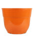 Фото #1 товара Glazed Brushed Happy Large Plastic Planter Bright Orange 15 Inch