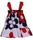 ფოტო #2 პროდუქტის Baby Girls Tiered Floral Print Cotton Poplin Dress