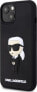 Karl Lagerfeld Etui Karl Lagerfeld KLHCP14M3DRKINK Apple iPhone 14 Plus czarny/black hardcase Rubber Ikonik 3D - фото #2