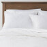 Фото #1 товара King Washed Waffle Weave Comforter Set White - Threshold